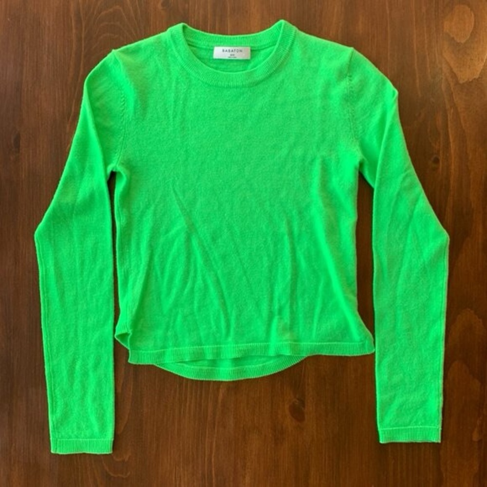 Babaton Bright Green Knit Sweater